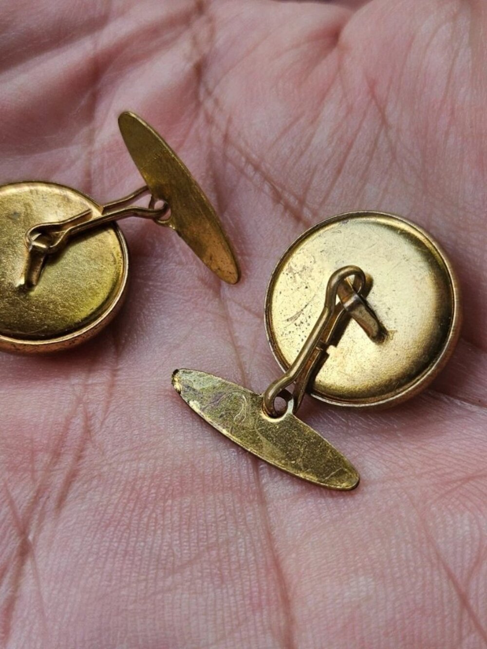 Vintage Cufflinks Gold Tone Fashion Men Jewelry Cuff Links Shirt Cuff Stud - Picture 3 of 8